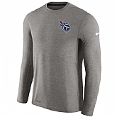 Men's Tennessee Titans Nike Charcoal Coaches Long Sleeve Performance T-Shirt,baseball caps,new era cap wholesale,wholesale hats